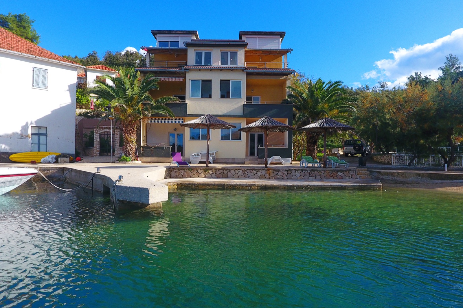 Apartments Iva building seen from the water